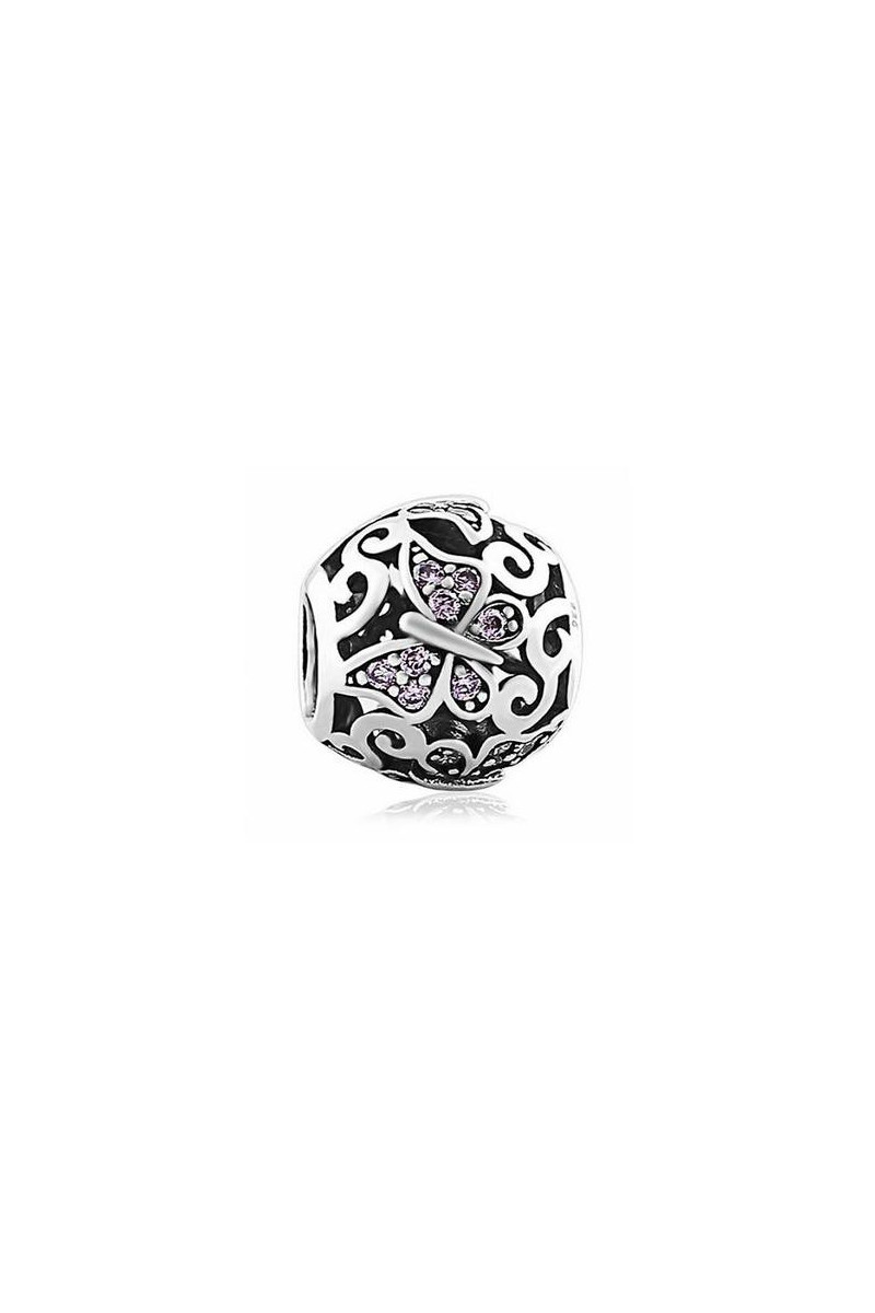Charm Mariposas de Piedras Rosa by Sensibile en Plata de Ley 925 🦋💖