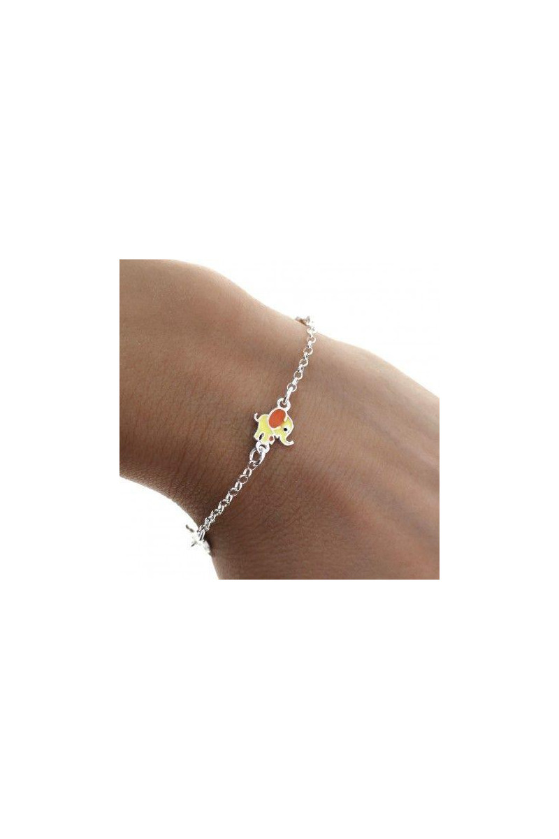 Pulsera Infantil Elefantitos Brillantes en Plata de Ley 925 Sensibile
