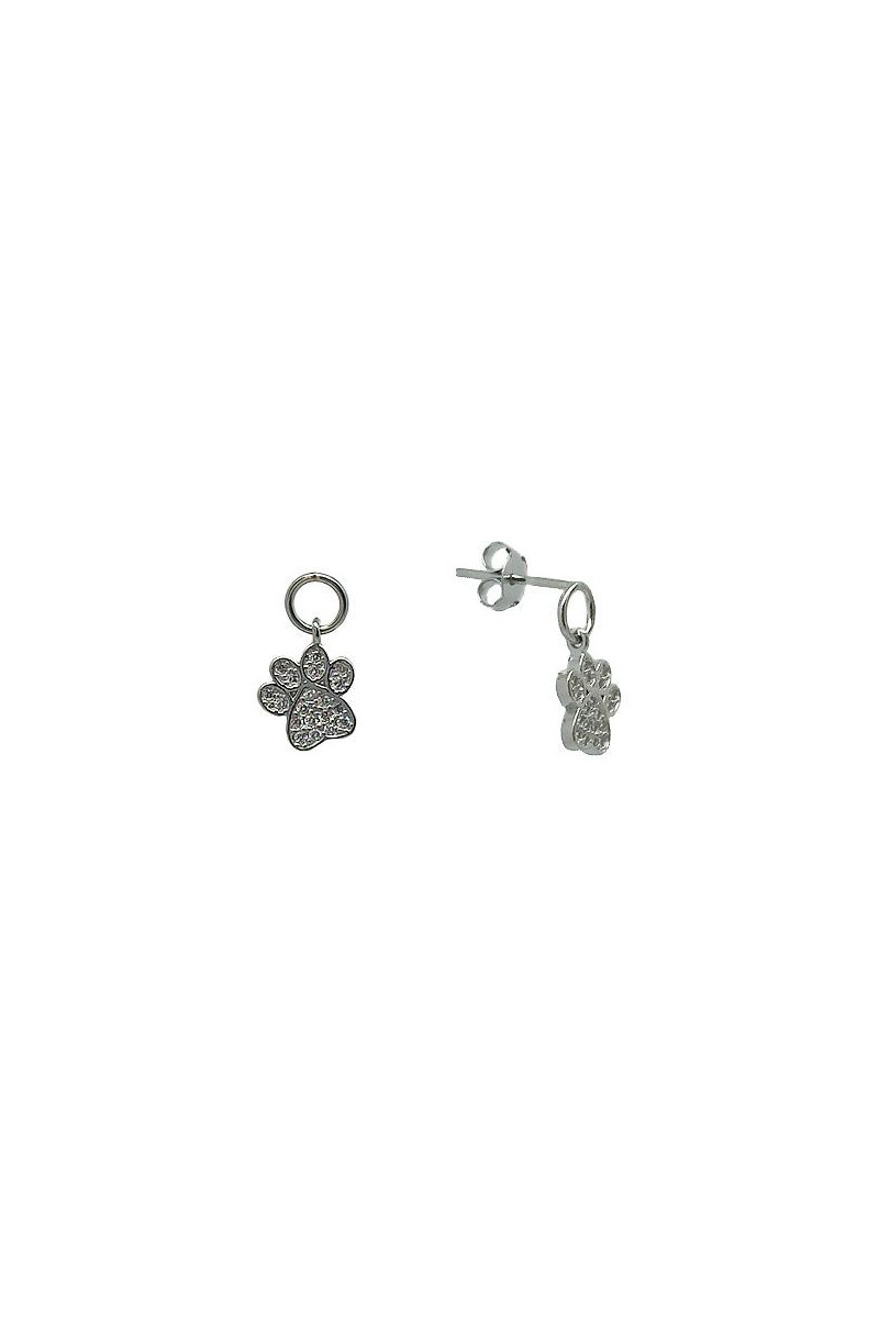 Pendientes "Pezuña" - Plata de Ley 925, Rodiada Sensibile