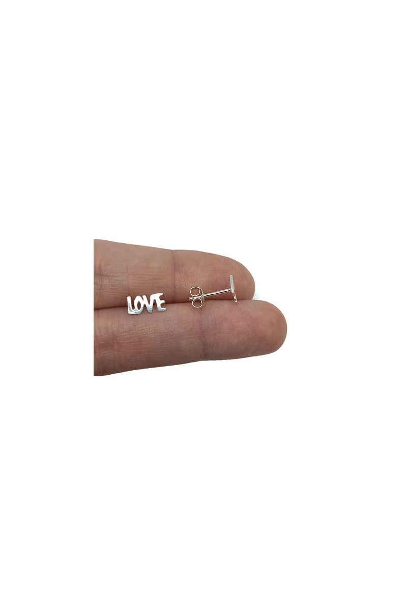 Pendientes Love Plata de Ley 925 - Somos Plata by Sensibile Pendientes Love Plata de Ley 925 - Somos Plata by Sensibile