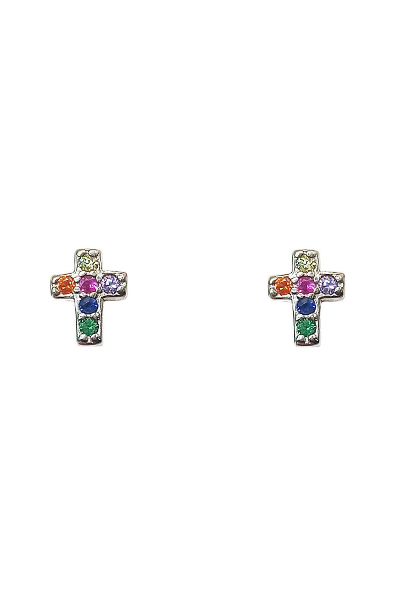 Pendientes Reversibles Cruz & Bolita - SomosPlata by Sensibile 💎✨ Pendientes Reversibles Cruz & Bolita - SomosPlata by Sensibile 💎✨