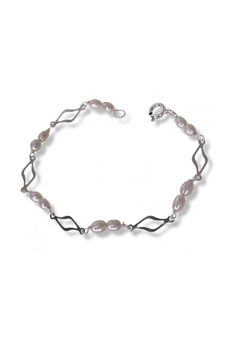 Pulsera de Comunión Perlas Plata de Ley 925 - Somos Plata by Sensibile