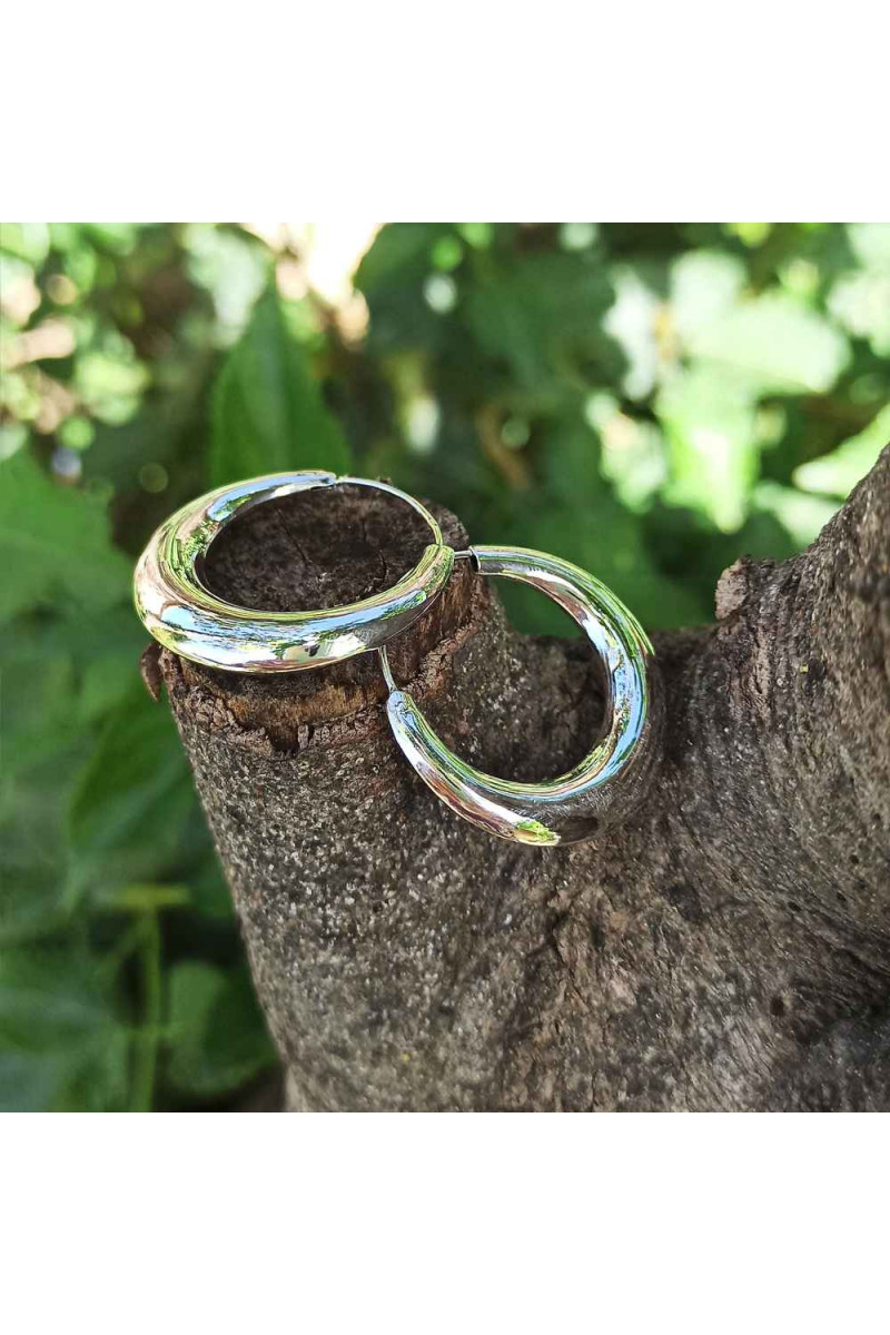 Aros Thai 30 mm de Plata de Ley 925 - SomosPlata by Sensibile