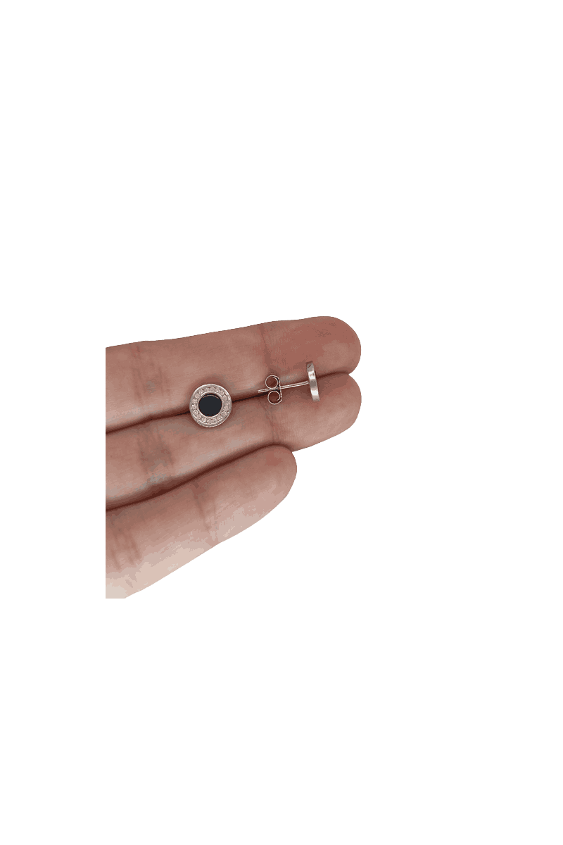 Pendientes Onix Circonitas Plata de Ley 925 - SomosPlata by Sensibile Pendientes Onix Circonitas Plata de Ley 925 - SomosPlata by Sensibile