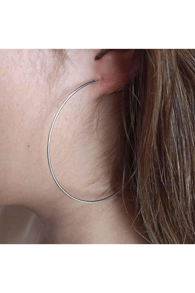 Aros de 70 mm en Plata de Ley 925 - SomosPlata by Sensibile Aros de 70 mm en Plata de Ley 925 - SomosPlata by Sensibile