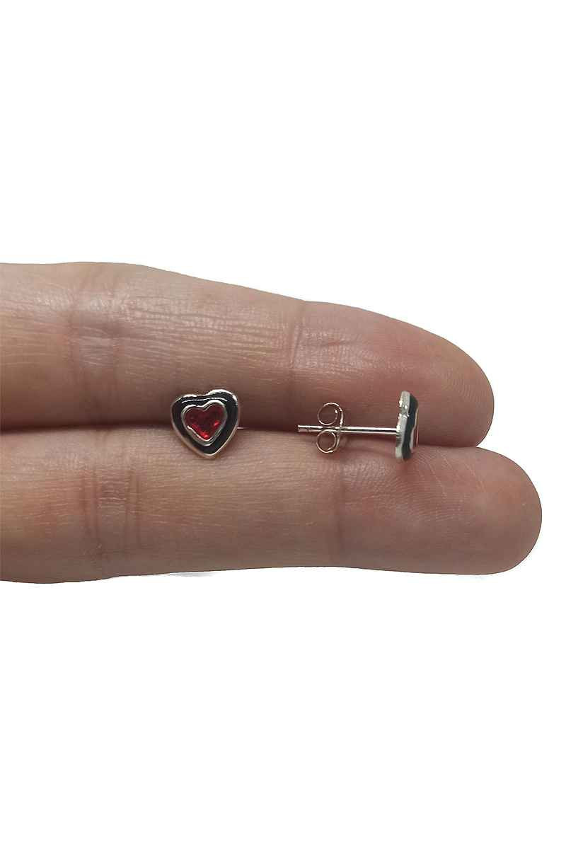 Pendientes Corazones Esmaltados Plata de Ley 925 - Somos Plata by Sensibile Pendientes Corazones Esmaltados Plata de Ley 925 - Somos Plata by Sensibile